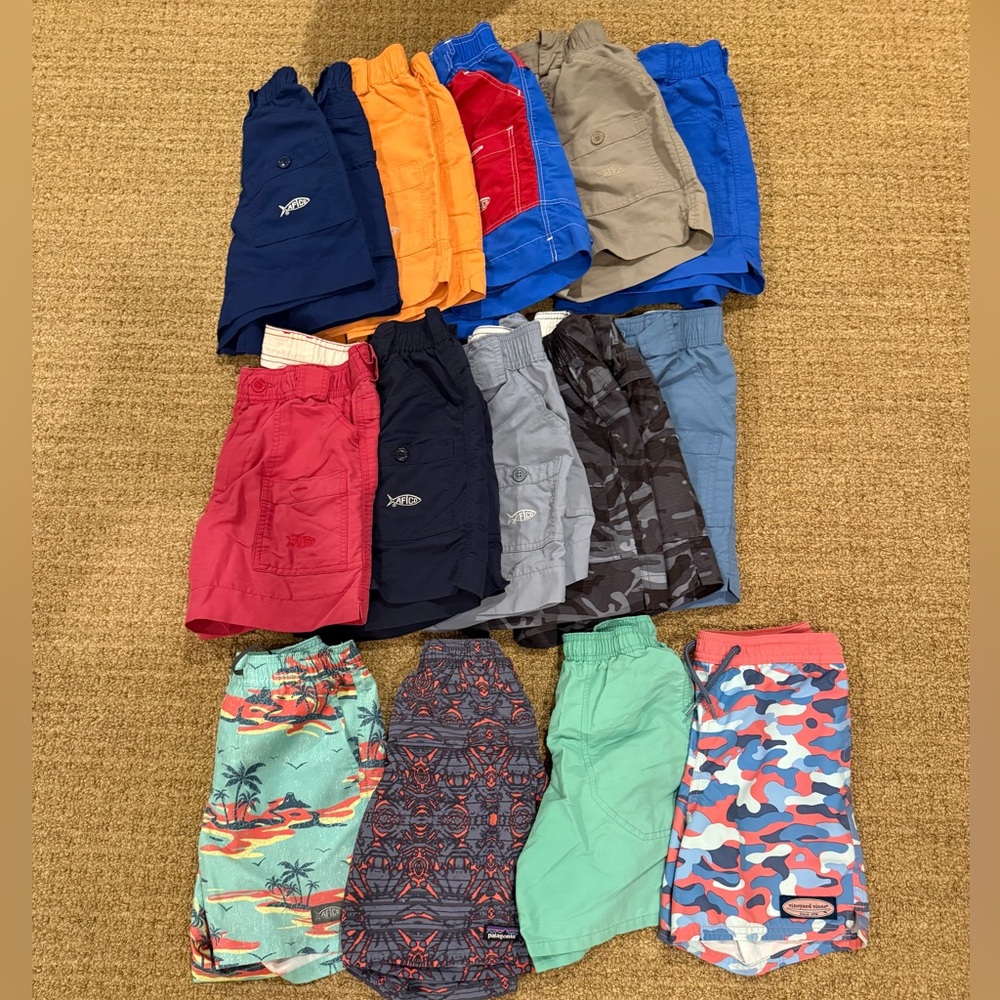 Boys Aftco Shorts & designer Swim Trunks Lot – Size 24 / Small (14 Total)